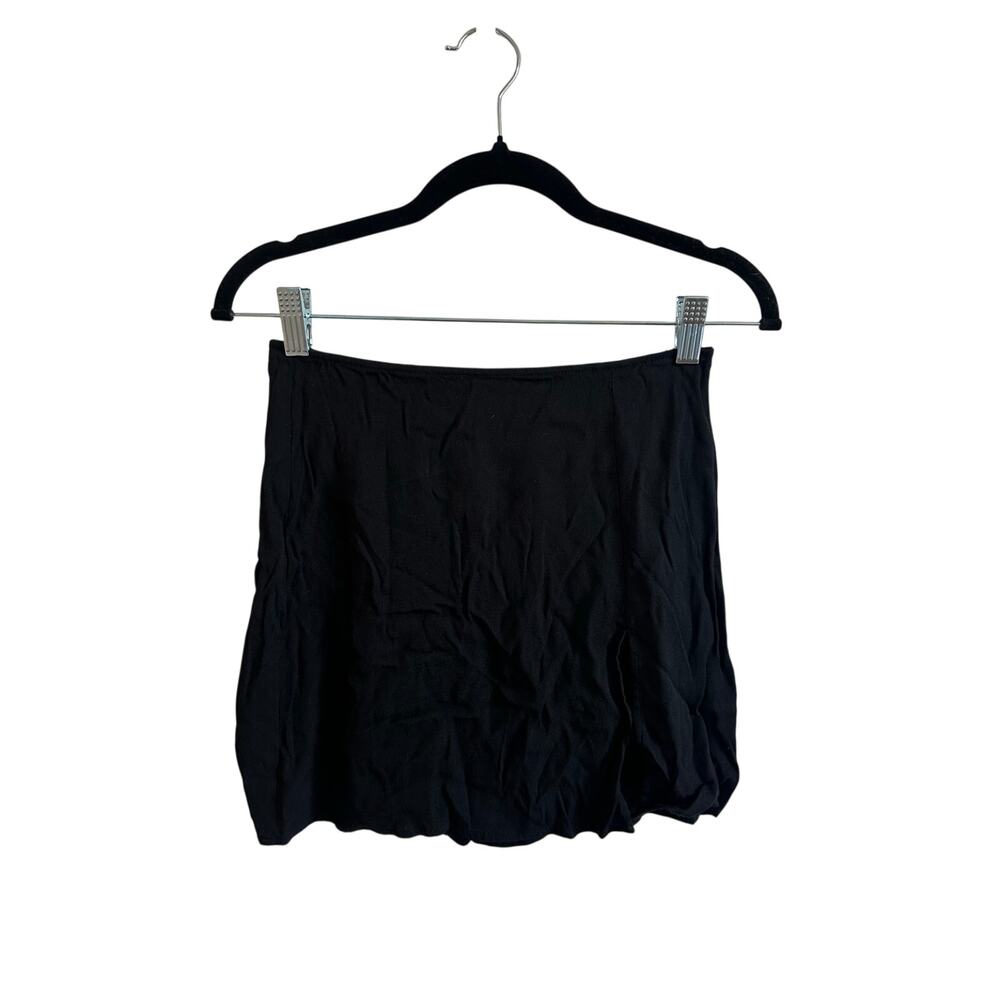 Reformation Black Mini Skirt Sz 6 Viscose Rayon Blend Short Lightweight